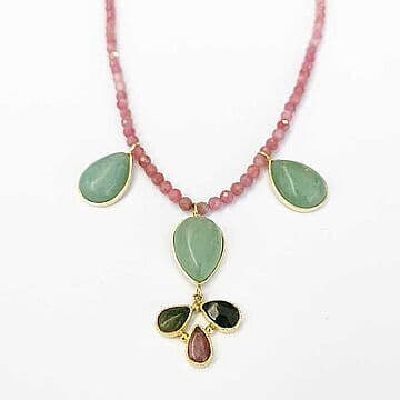 Colar de turmalina rosa - Preço sob consulta