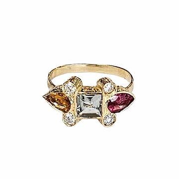 ANEL OURO MULTICOLOR