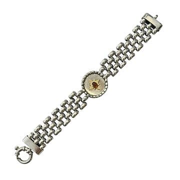 PULSEIRA ROLEX COM MEDALHA GRANITOS E ROSA DOS VENTOS