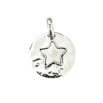 MEDALHA PRATA 2CM ESTRELA