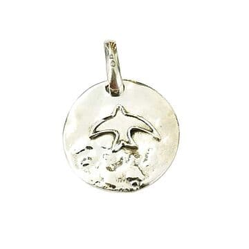 MEDALHA 2CM PRATA, ANDORINHA