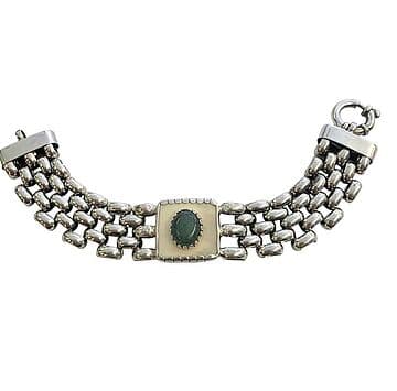 PULSEIRA ROLEX COM QUADRADO OSSO AVENTURINA