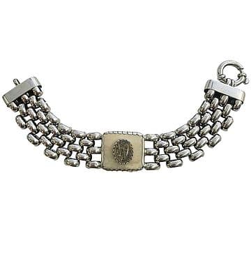 PULSEIRA ROLEX COM QUADRADO OSSO COM RÚTILO