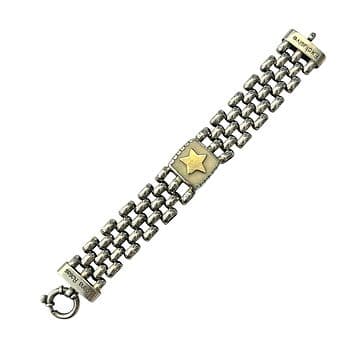 PULSEIRA ROLEX QUADRADO M.VEGETAL ESTRELA OURO