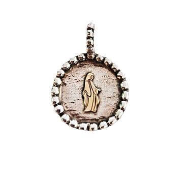 Medalha de prata, Nª. Senhora em ouro