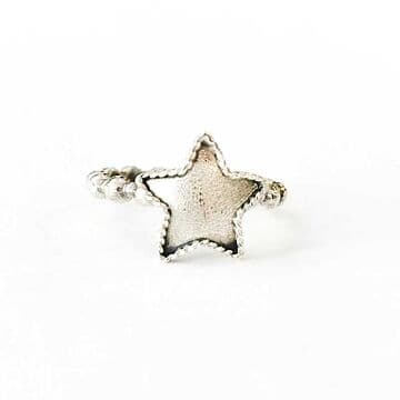 ALIANÇA PRATA COM ESTRELA