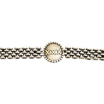 PULSEIRA DE PRATA MALHA ROLEX 3 INICIAIS