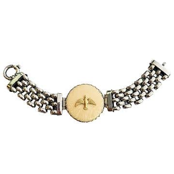 PULSEIRA ROLEX COM MARFIM VEGETAL E ESPIRITO SANTO OURO 19,2KL
